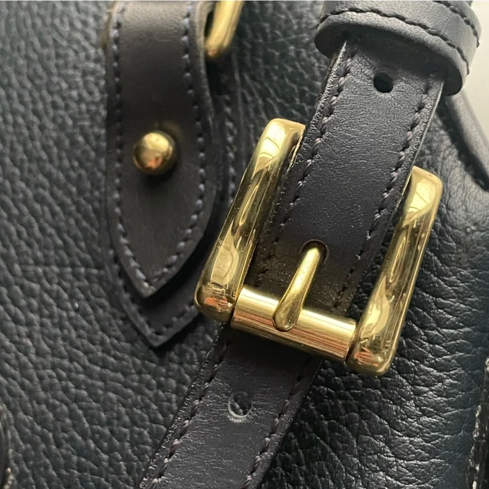 Dooney and Bourke Navy Blue Leather Mini Norfolk Bag crossbody bag - Picture 6 of 16